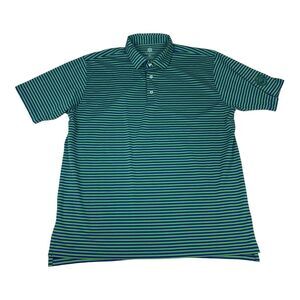 Turtleson‎ Cypress Lake Country Club Polo Men XL Green Blue Ft Lauderdale FL